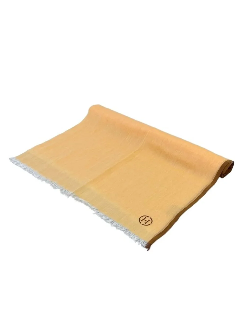 Hermes Shawl Naoshima Orange Organic Pima Cotton Scarf